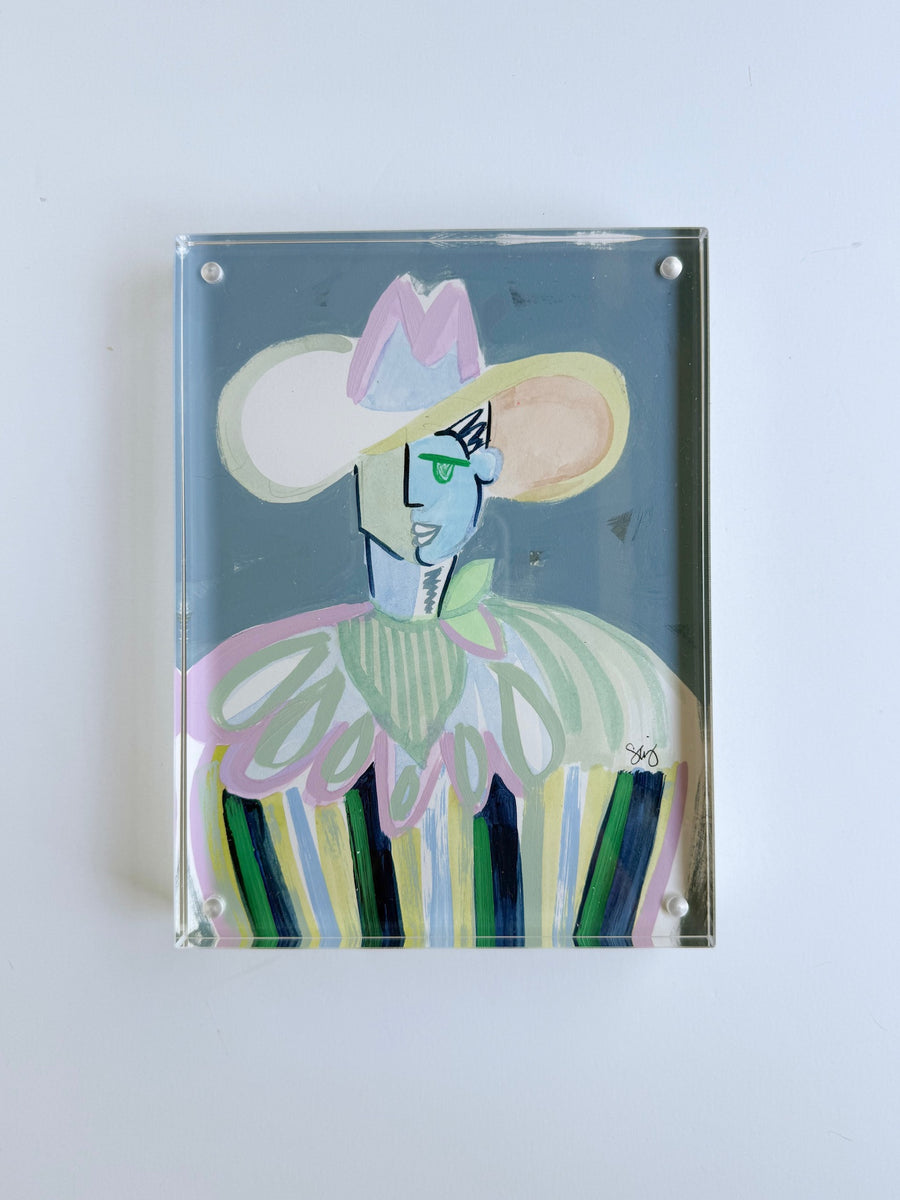 Billy Bob - Acrylic Block Cowboy – Samantha Jezek Art