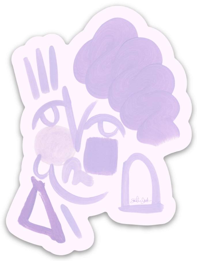 Monochromatic Babe Lilac - Vinyl Sticker – Samantha Jezek Art